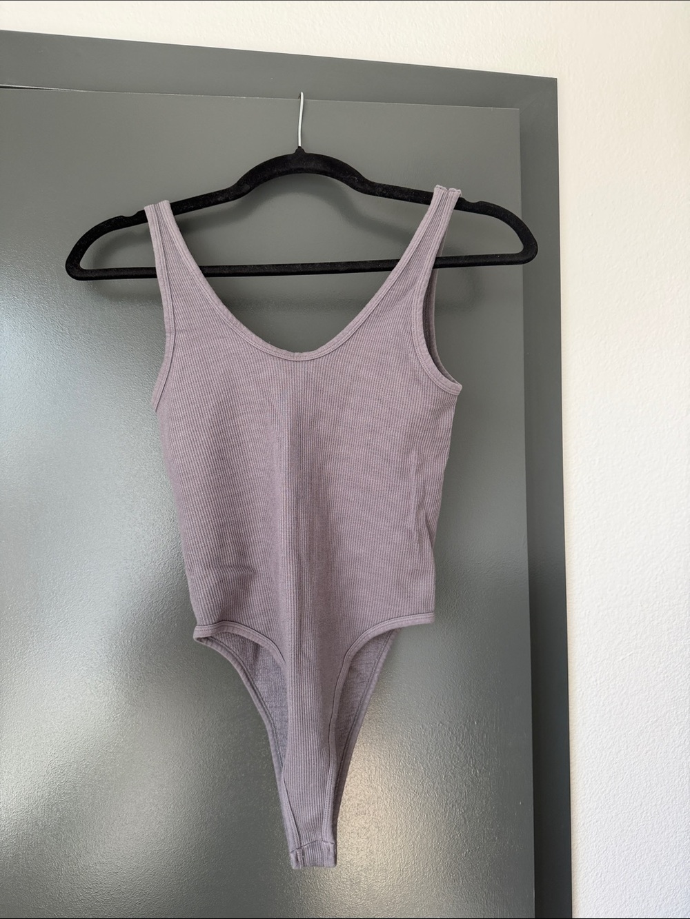 Ribbed stretch body suit